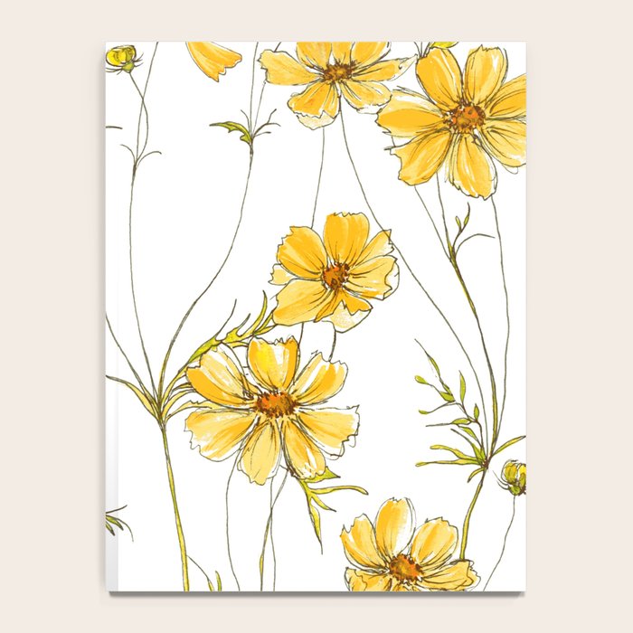 Yellow Cosmos Flowers Notebook Gallery Image 4