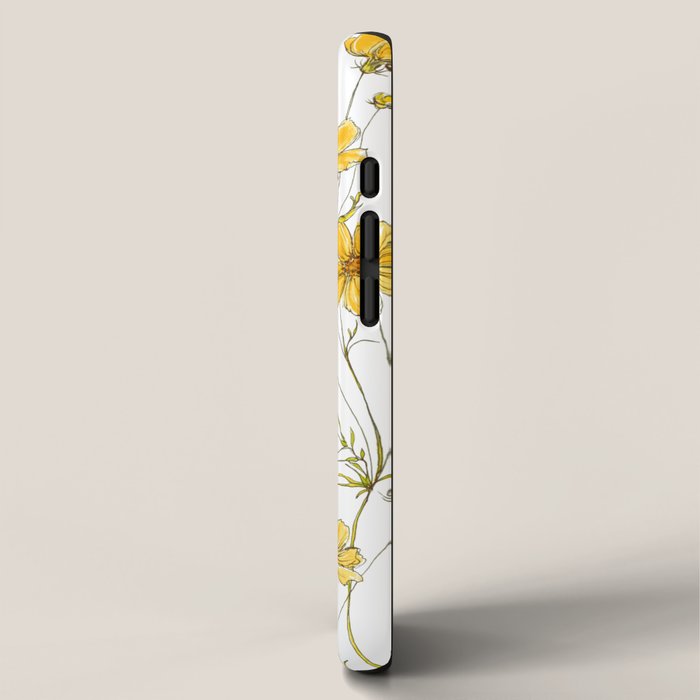 Yellow Cosmos Flowers iPhone Case Gallery Image 2