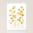 Yellow Cosmos Flowers Stationery Card Gallery Image 2