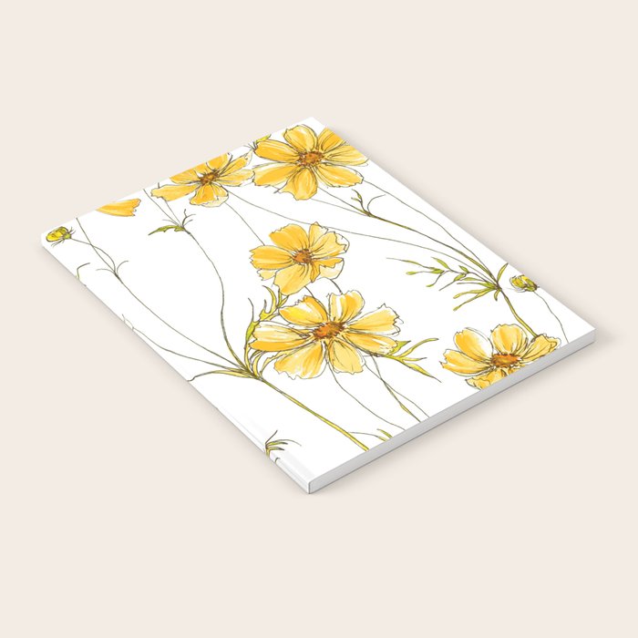 Yellow Cosmos Flowers Notebook Gallery Image 1