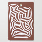 Line art Sculpt in umber 03 Cutting Board Gallery Image 1