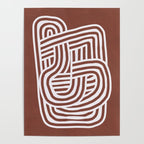 Line art Sculpt in umber 03 Poster Gallery Image 4