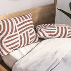 Line art Sculpt in umber 03 Pillow Sham Gallery Image 2