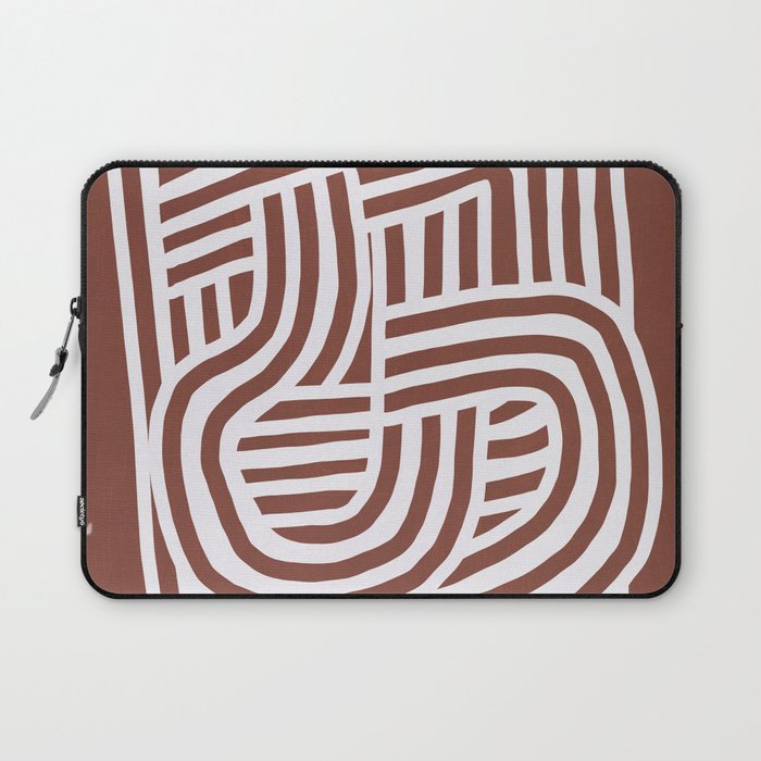 Line art Sculpt in umber 03 Laptop Sleeve Gallery Image 1