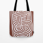 Line art Sculpt in umber 03 Tote Bag Gallery Image 1
