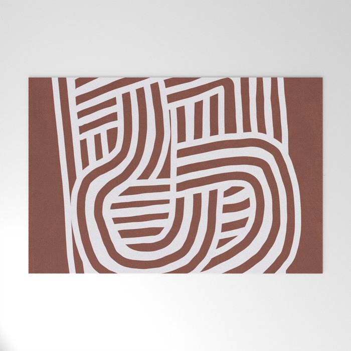 Line art Sculpt in umber 03 Welcome Mat Gallery Image 1