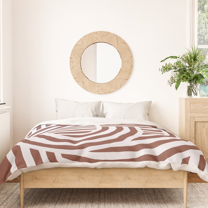 Line art Sculpt in umber 03 Duvet Cover Gallery Image 3