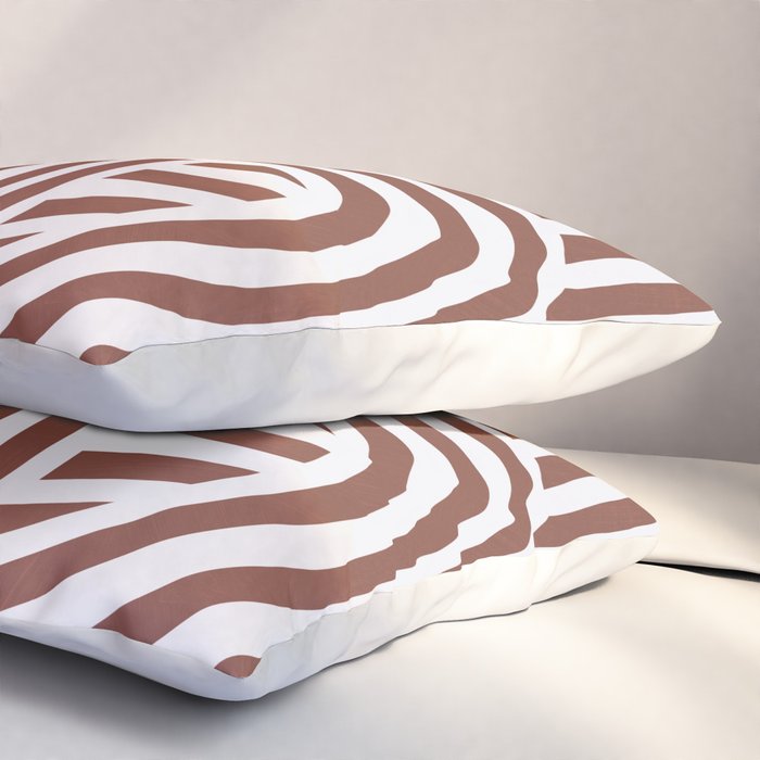 Line art Sculpt in umber 03 Pillow Sham Gallery Image 3