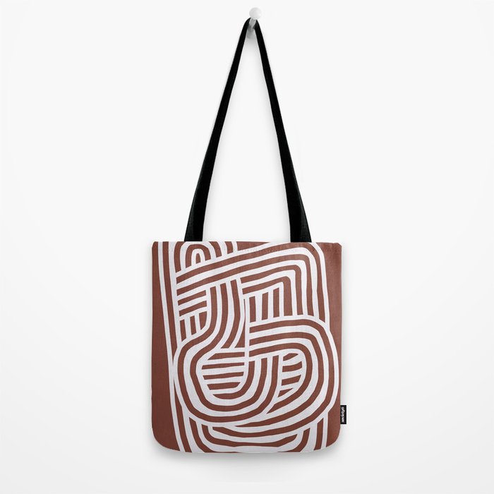 Line art Sculpt in umber 03 Tote Bag Gallery Image 2