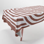 Line art Sculpt in umber 03 Tablecloth Gallery Image 1