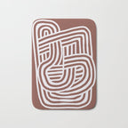 Line art Sculpt in umber 03 Bath Mat Gallery Image 1