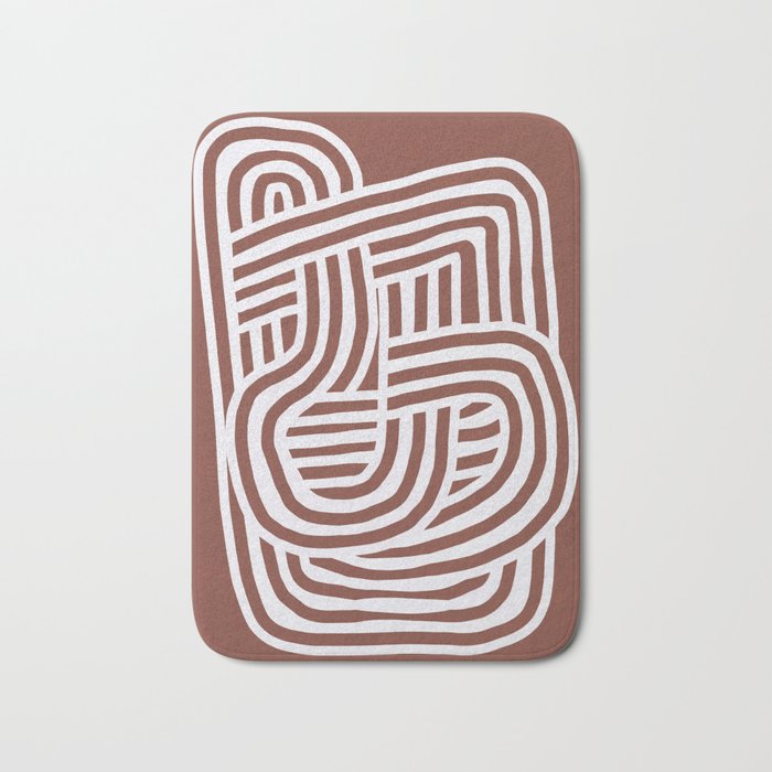 Line art Sculpt in umber 03 Bath Mat Gallery Image 1