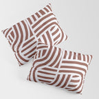 Line art Sculpt in umber 03 Pillow Sham Gallery Image 3