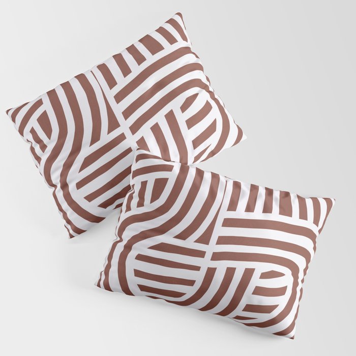 Line art Sculpt in umber 03 Pillow Sham Gallery Image 3
