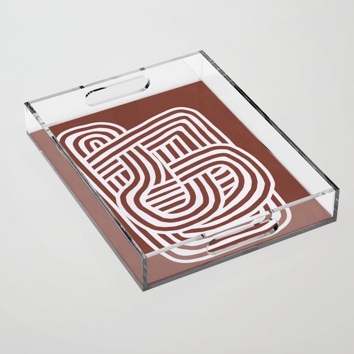 Line art Sculpt in umber 03 Acrylic Tray Gallery Image 1