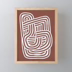 Line art Sculpt in umber 03 Mini Art Print Gallery Image 1