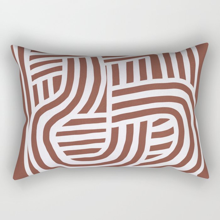 Line art Sculpt in umber 03 Rectangular Pillow Gallery Image 2