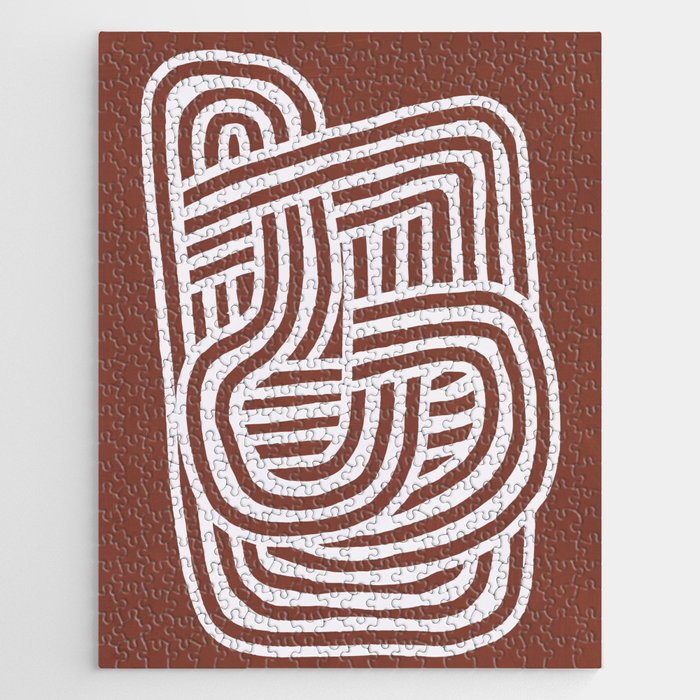 Line art Sculpt in umber 03 Jigsaw Puzzle Gallery Image 1