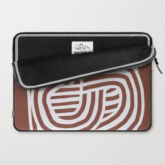Line art Sculpt in umber 03 Laptop Sleeve Gallery Image 2