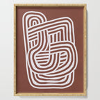 Line art Sculpt in umber 03 Serving Tray Gallery Image 1