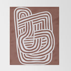 Line art Sculpt in umber 03 Throw Blanket Gallery Image 2