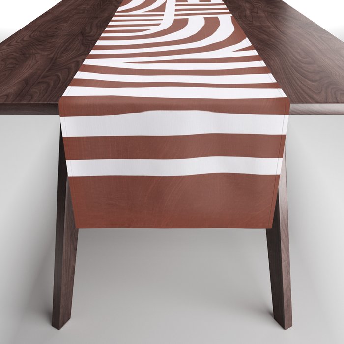 Line art Sculpt in umber 03 Table Runner Gallery Image 1