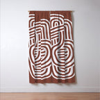 Line art Sculpt in umber 03 Window Curtain Gallery Image 3