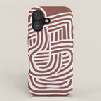 Line art Sculpt in umber 03 iPhone Case Gallery Image 1