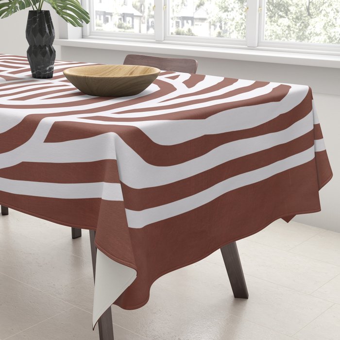 Line art Sculpt in umber 03 Tablecloth Gallery Image 3