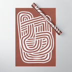 Line art Sculpt in umber 03 Wrapping Paper Gallery Image 1