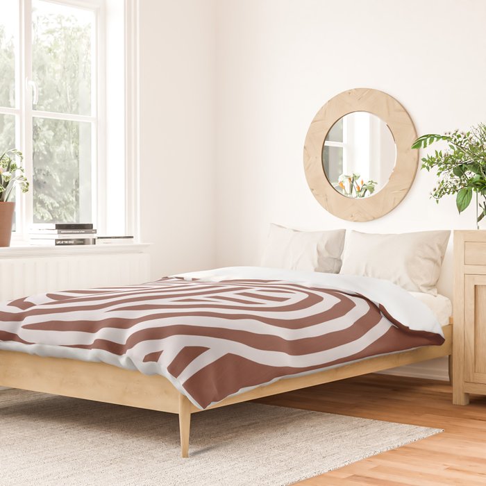 Line art Sculpt in umber 03 Duvet Cover Gallery Image 2