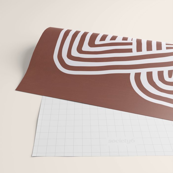 Line art Sculpt in umber 03 Wrapping Paper Gallery Image 2