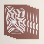Line art Sculpt in umber 03 Wrapping Paper Gallery Image 3