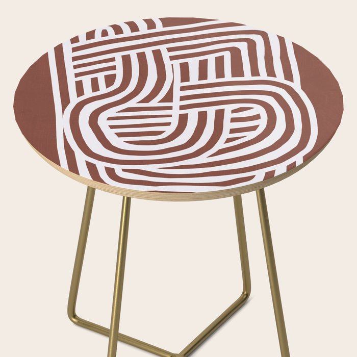 Line art Sculpt in umber 03 Side Table Gallery Image 2