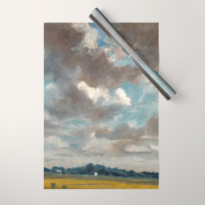 Landscape with Grey Clouds Wrapping Paper Gallery Image 1