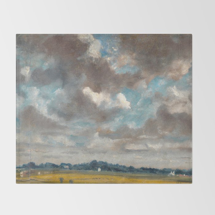 Landscape with Grey Clouds Throw Blanket Gallery Image 2