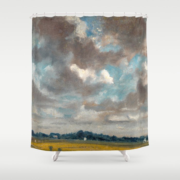 Landscape with Grey Clouds Shower Curtain Gallery Image 1
