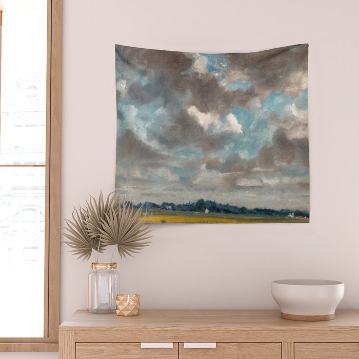 Landscape with Grey Clouds Wall Tapestry Gallery Image 2