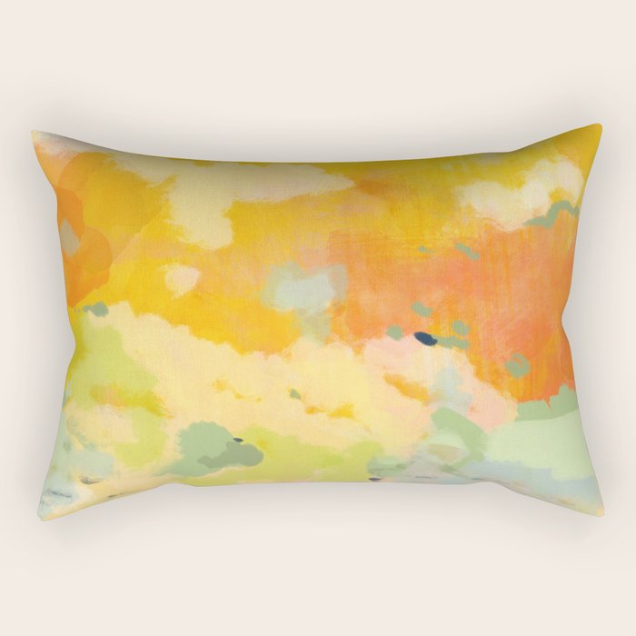 abstract spring sun Rectangular Pillow Gallery Image 1