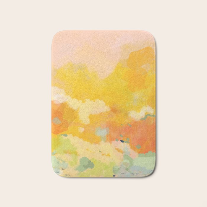 abstract spring sun Bath Mat Gallery Image 1