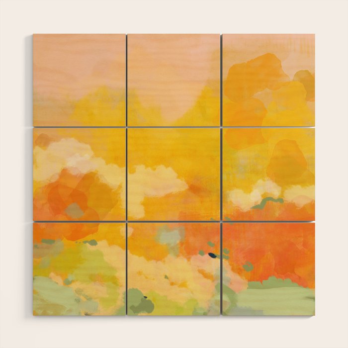 abstract spring sun Wood Wall Art Gallery Image 1