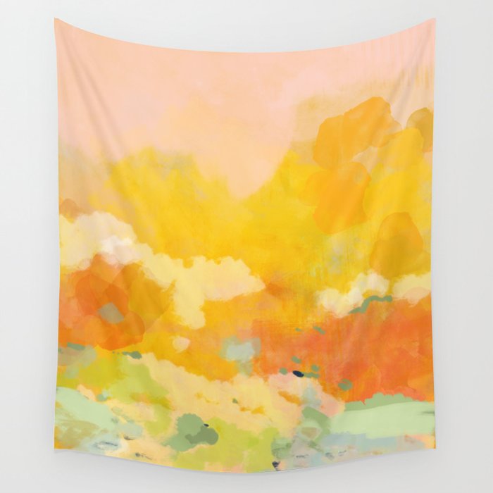 abstract spring sun Wall Tapestry Gallery Image 1