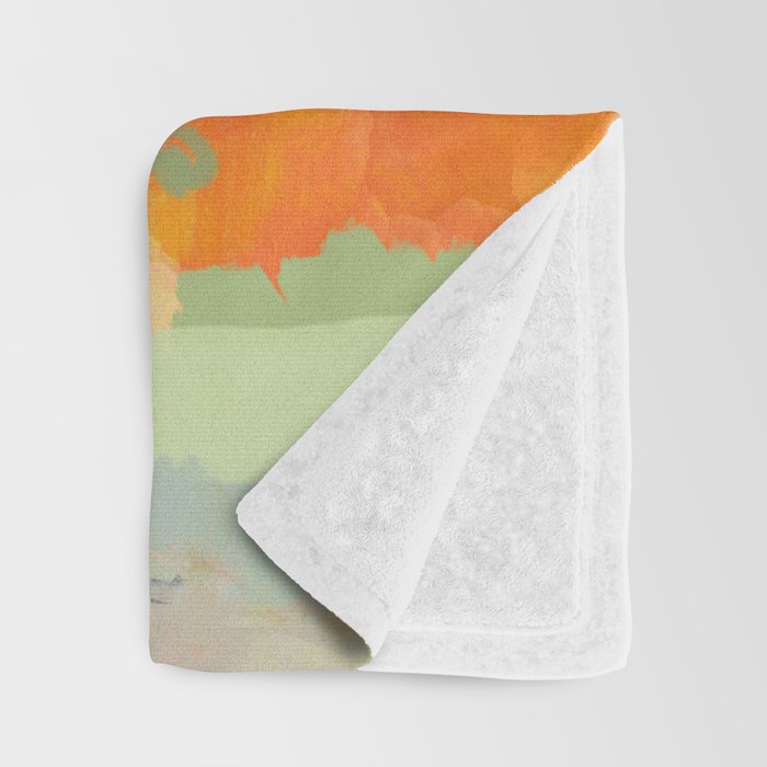abstract spring sun Throw Blanket Gallery Image 3