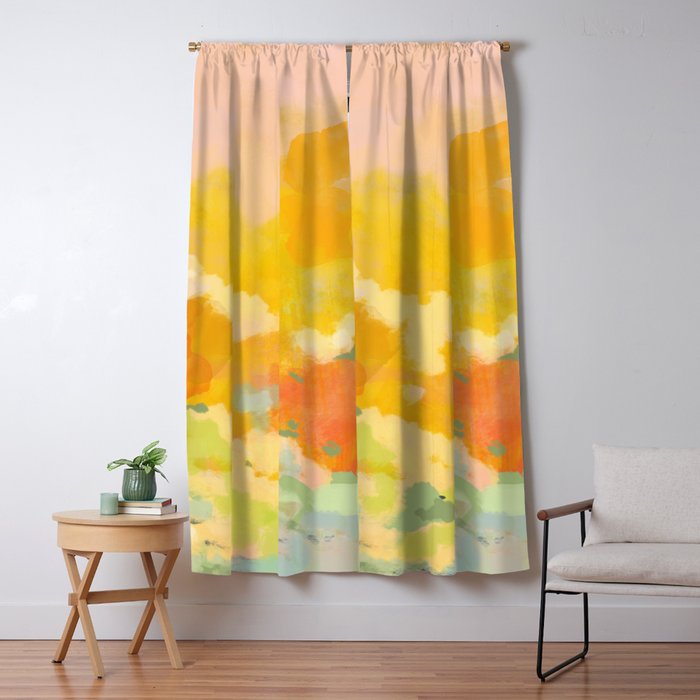 abstract spring sun Window Curtain Gallery Image 1