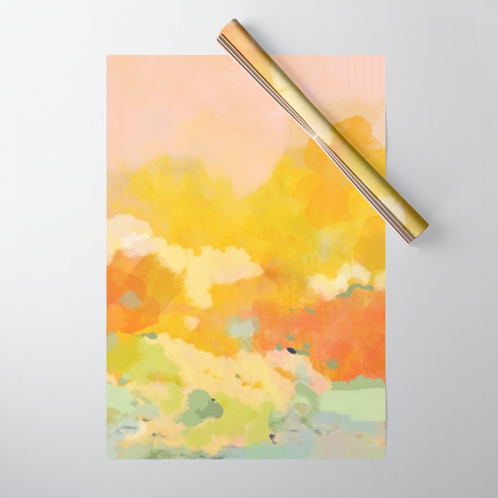 abstract spring sun Wrapping Paper Gallery Image 1