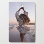 DANCING ON THE BEACH | dance | sunset | summer | dress | glitter | bling |  collage | vibe | happy  Cutting Board Gallery Image 1