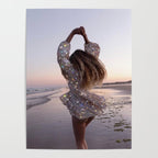 DANCING ON THE BEACH | dance | sunset | summer | dress | glitter | bling |  collage | vibe | happy  Poster Gallery Image 4