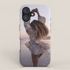 DANCING ON THE BEACH | dance | sunset | summer | dress | glitter | bling |  collage | vibe | happy  iPhone Case Gallery Image 1