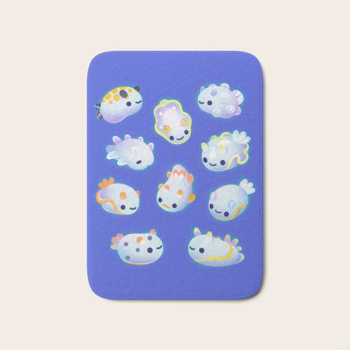 White sea slug Bath Mat Gallery Image 1