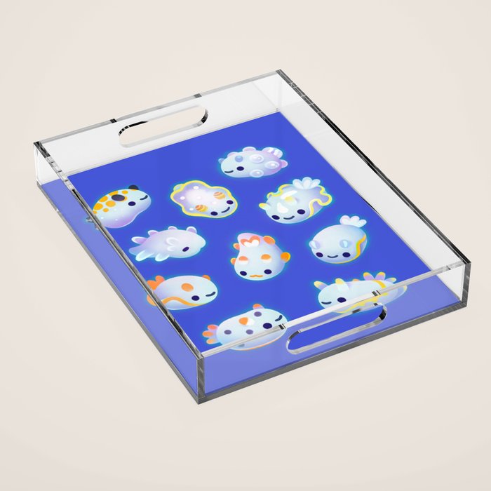 White sea slug Acrylic Tray Gallery Image 1